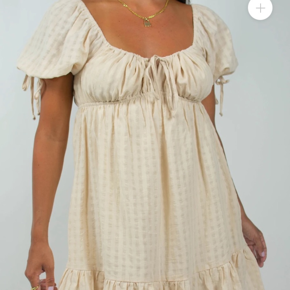 Grey bandit Santorini dress in taupe